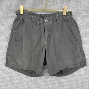 Kühl Shorts Womens 6 Gray Athletic Hiking Relaxed Fit‎ Twill Pockets Elastic